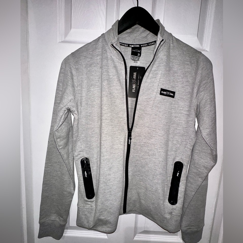 NEW WOMENS FLAG NOR FAIL ZIP UP JACKET ATHLEISURE